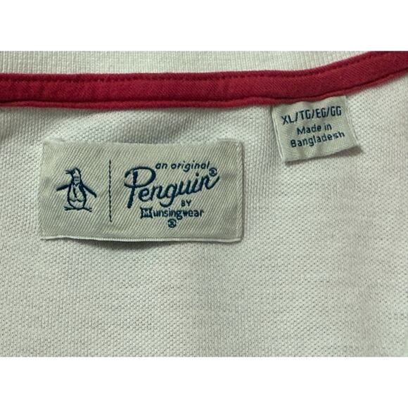 Men's Penguin Sangria Striped Golf Polo Shirt, XL - Picture 5 of 6